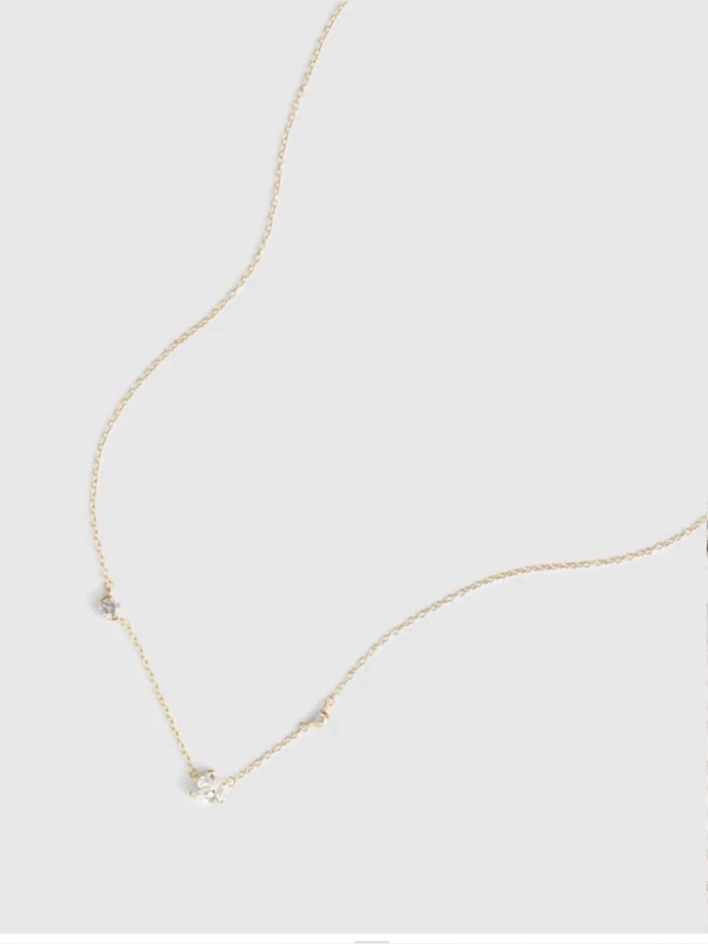 NWT Madewell Demi-Fine Crystal Station Necklace - Picture 1 of 7